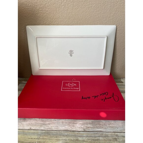 Lenox Holiday Jingle All the Way14.5" Porcelain Platter Gold Trim Christmas - Picture 2 of 13